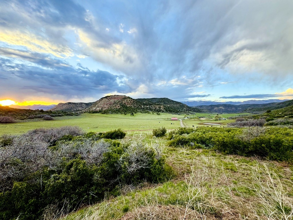 Sunset over the Carlog ranch valley, Collbran Colorado